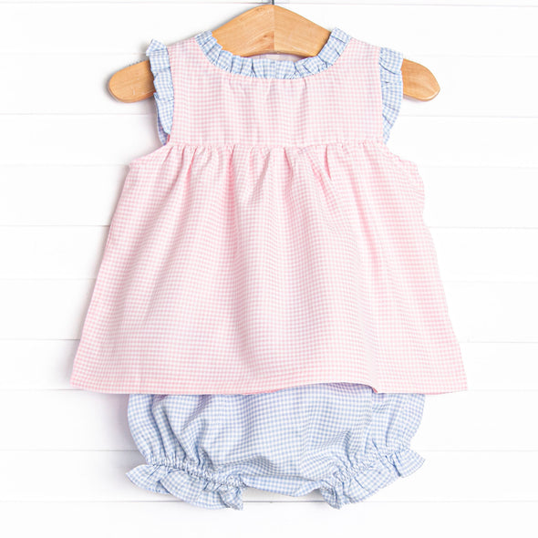 Soft Serve Scoops Applique Diaper Set, Pink