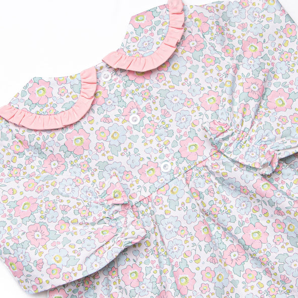 Early Fall Florals Diaper Set, Pink