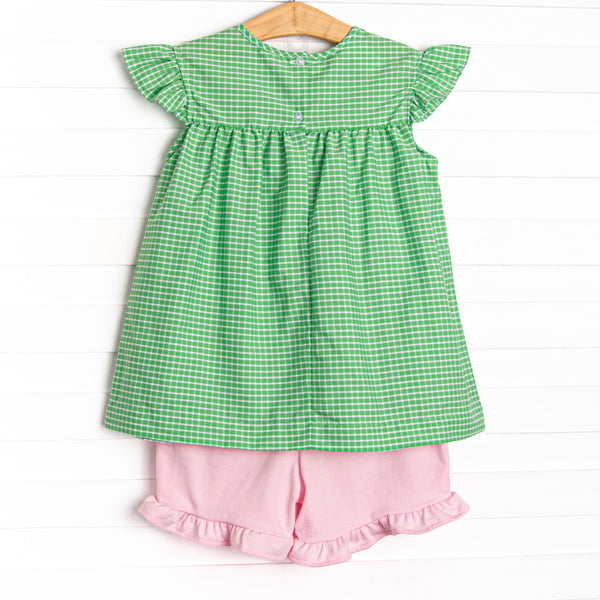 Greenscape Garden Ruffle Short Set, Green