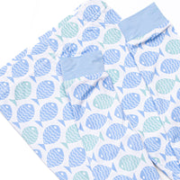With the Tide Bamboo Pajama Set, Blue