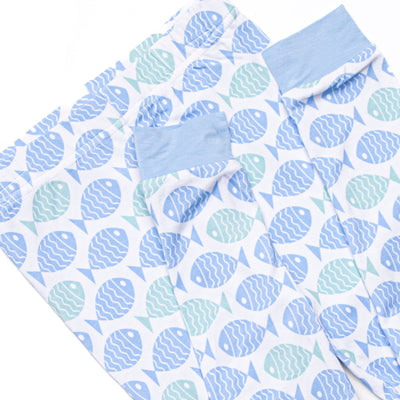 With the Tide Bamboo Pajama Set, Blue