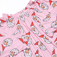 Pink Christmas Bamboo Long Sleeve Night Gown, Pink