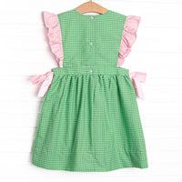 Greenscape Garden Side Tie Dress, Green