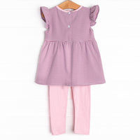 Everly Legging Set, Purple Stripe