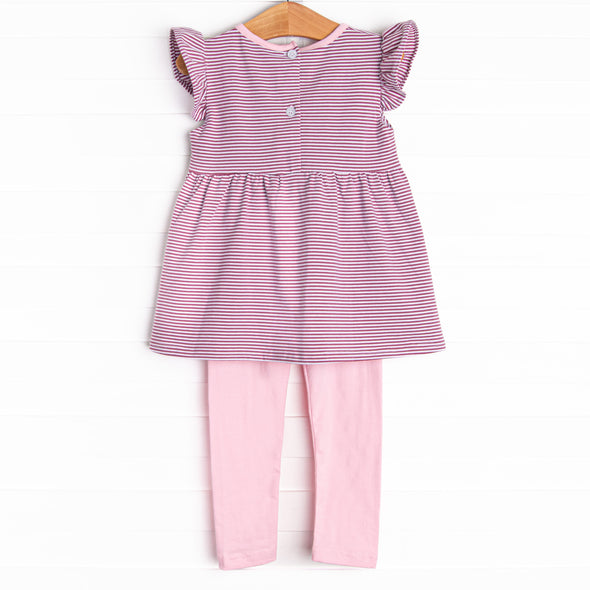 Everly Legging Set, Purple Stripe