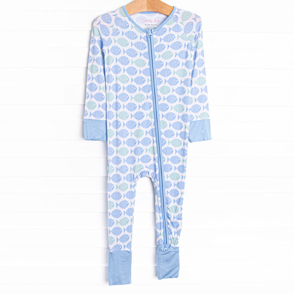 With the Tide Bamboo Zippy Pajama, Blue