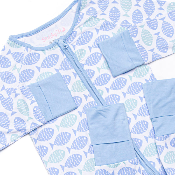 With the Tide Bamboo Zippy Pajama, Blue