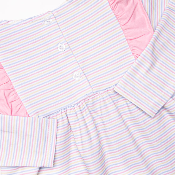 Striped Delight Legging Set, Pink