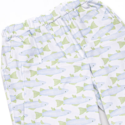 Clear Lake Catch Knit Pant Set, Blue