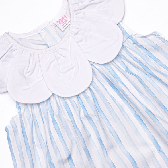 Watercolor Ribbons Dress, Blue