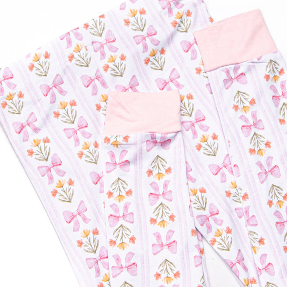 Bedtime Bouquets Bamboo Pajama Set, Pink