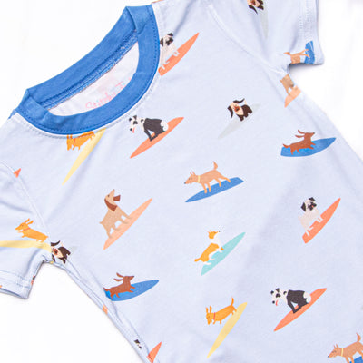 Ruff Tide Rider Boy Bamboo Pajama Short Set, Blue