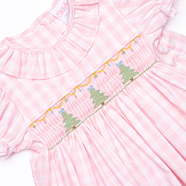 All Decked Out Smocked Diaper Set, Pink