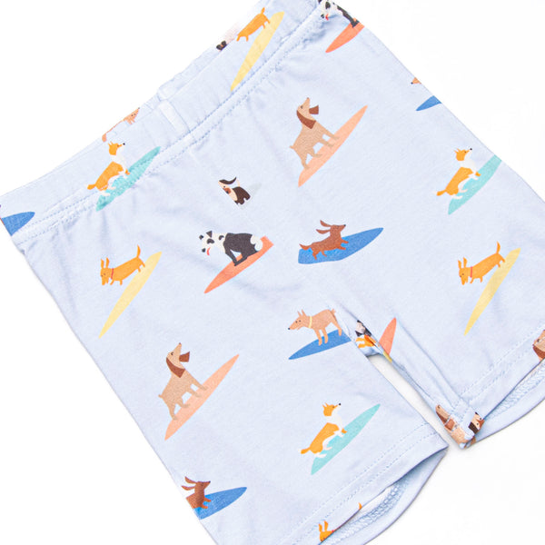 Ruff Tide Rider Boy Bamboo Pajama Short Set, Blue