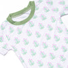 Fall Asleep Florals Bamboo Pajama Short Set, Green