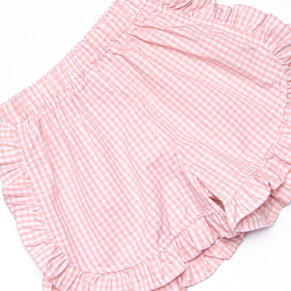 Sea Breeze Sunset Smocked Short Set, Pink