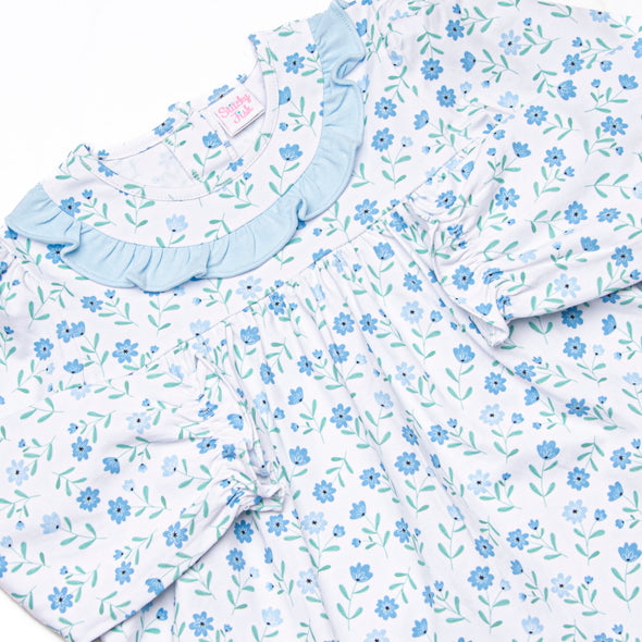Mae Magnolia Ruffle Legging Set, Blue