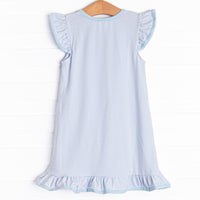 Sundae Sweets Applique Dress, Blue