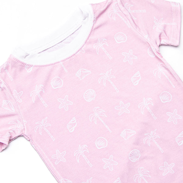 White Sands Bamboo Pajama Short Set, Pink