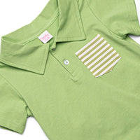 Levi Short Set, Pear Green Stripe