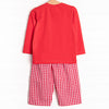 Merry Mouse Smocked Pant Set, Red