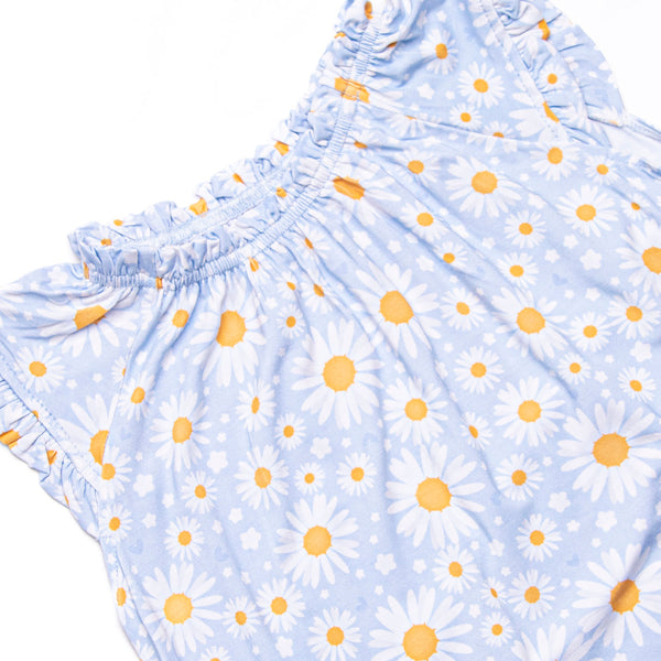 Dotted with Daisies Bamboo Night Gown, Blue