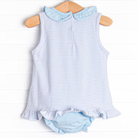 Sundae Sweets Applique Diaper Set, Blue