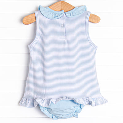 Sundae Sweets Applique Diaper Set, Blue