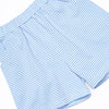 School of Fish Applique Short Set, Blue