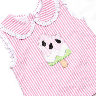 Sorbet Slice Applique Diaper Set, Pink