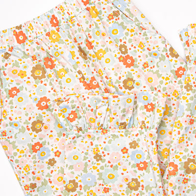 Pumpkin Spice Applique Ruffle Pant Set, Orange