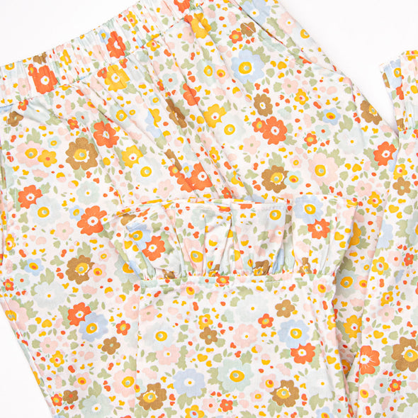 Pumpkin Spice Applique Ruffle Pant Set, Orange