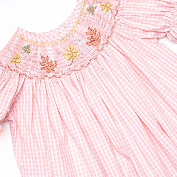 Harvest Hues Smocked Romper, Pink