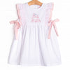 Big Sister Embroidered Dress, White