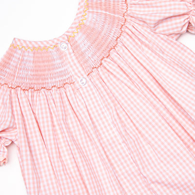 Harvest Hues Smocked Romper, Pink