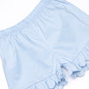 Rainbow Waves Ruffle Short Set, Blue