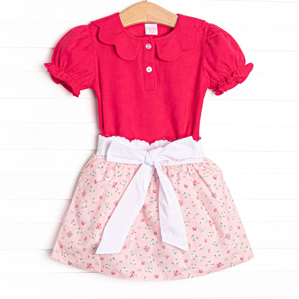 Floral Finds Skirt Set, Pink