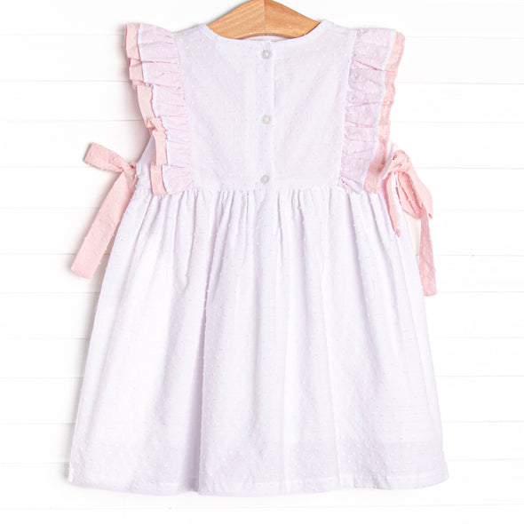Big Sister Embroidered Dress, White