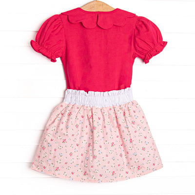Floral Finds Skirt Set, Pink