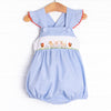 Barn Buddies Smocked Ruffle Bubble, Blue