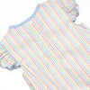 Rainbow Waves Applique Flutter Sleeve Bubble, Blue