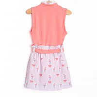 Flirty Flamingo Skirt Set, Pink