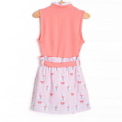 Flirty Flamingo Skirt Set, Pink