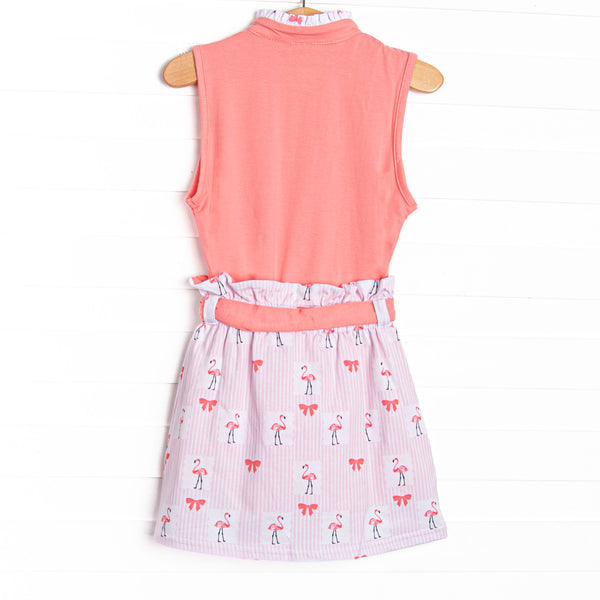 Flirty Flamingo Skirt Set, Pink