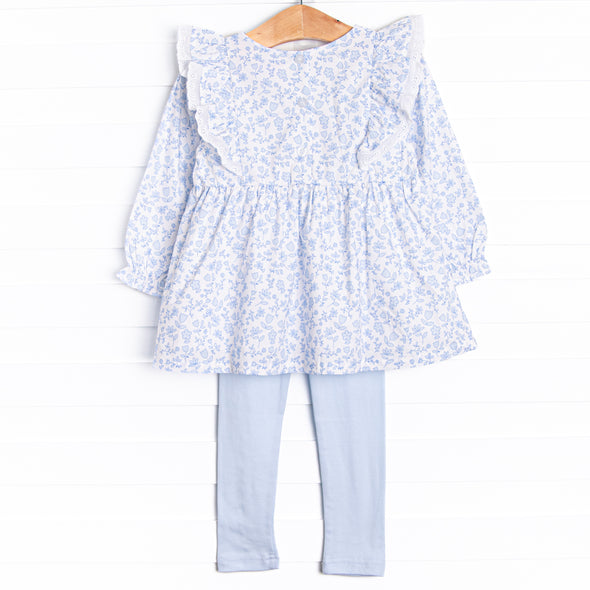 Blue Willow Legging Set, Blue