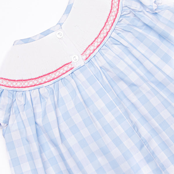 Royal Reign Smocked Bishop Dress, Blue