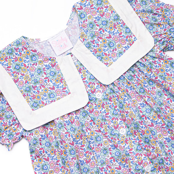 Buttoned Up Blossoms Dress, Purple