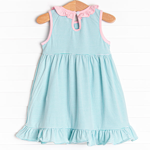 Ribbons and Bows Applique Sleeveless Dress, Mint