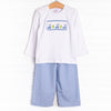 Made for Walkin' Smocked Pant Set, Blue