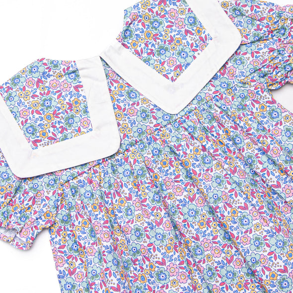 Buttoned Up Blossoms Dress, Purple